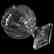 Pedestal Rose Bowl, Engraved Waterlily Design - 2