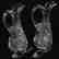 Pair Cruets, Hobstar, Nailhead Diamond & Hobstar Chain - 2