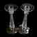 Pair Candlesticks, Signed Hawkes, Engraved Floral - 2