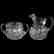 Pedestal Creamer & Sugar, C.F. Monroe, Sylph Pattern