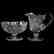 Pedestal Creamer & Sugar, Hobstar & Star Motif