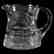Cider Pitcher, Signed Hawkes, Engraved Carnation