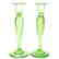 Pair Candlesticks, Engraved Floral Garland Motif