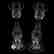 Pair Candlesticks, Engraved Floral - 2