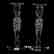 Pair Candlesticks, Signed Hawkes, Diamond Cut Body