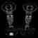 Pair Candlesticks, Signed Hawkes, Diamond Cut Body - 2