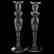 Pair Candlesticks, Engraved Floral