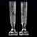 Pair Bohemian Vases, Engraved Scene