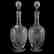 Pair Decanters, Cane ,Vesica, Strawberry Diamond & Fan