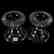 Pair Candlesticks, Engraved Floral Garland Motif - 2