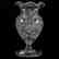 Pedestal Vase, Hobstar & Strawberry Diamond Motif