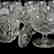 (13) Punch Cups, Hobstar, Strawberry Diamond & Fan - 3