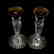 Pair Candlesticks, Meriden, Six-Sided Notched Stem - 2