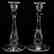 Pair Candlesticks, Six-Sided Stem