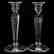 Pair Candlesticks, Signed Hawkes, Six-Sided Stem