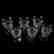 (6) Goblets, Rock Crystal, Tear Drop Medallion Design - 2