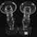 Pair Candlesticks, Rock Crystal, Engraved Floral - 2