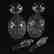 Pair Decanters, Punte & Mitre Motif - 2
