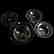 Four Piece Set, Engraved Floral Medallion Design - 2