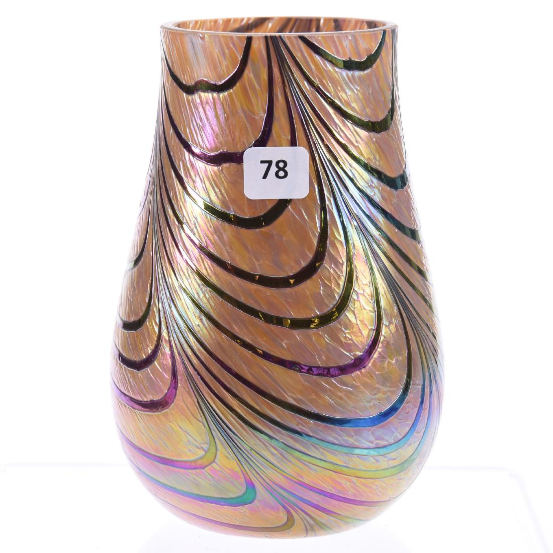 Vase, Rindskopf, Gold Iridescent (1 of 3)