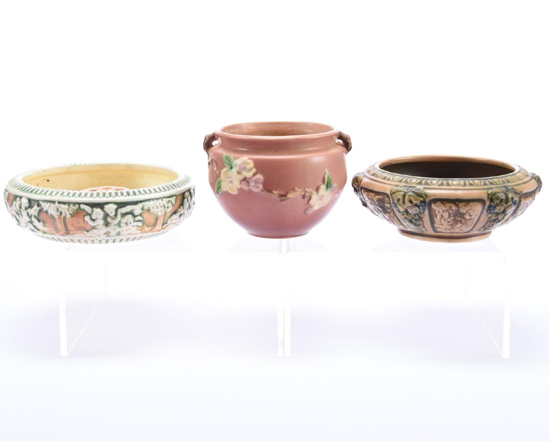 (3) Roseville Art Pottery Bowls (1 of 6)