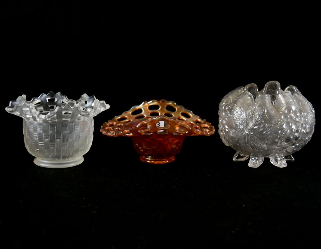 (3) Carnival Glass Items (1 of 2)