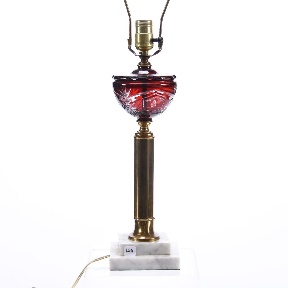 Lamp Base, Marked P&A Harvard, Electrified (1 of 3)