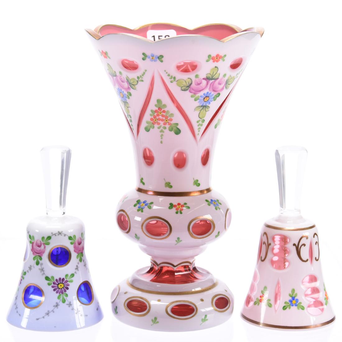 (3) Art Glass Overlay Items (1 of 2)