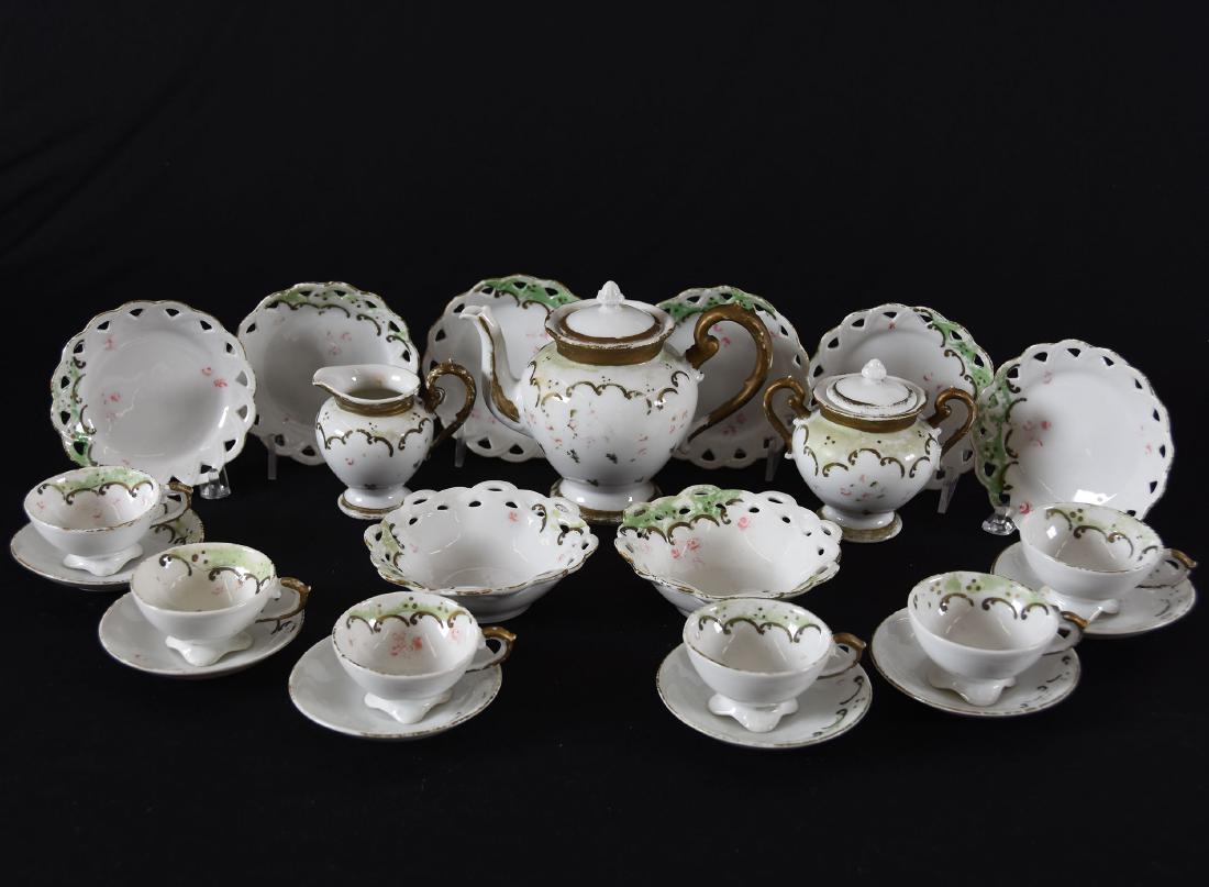 (23) Piece Child's Tea Set, Floral Design (1 of 4)