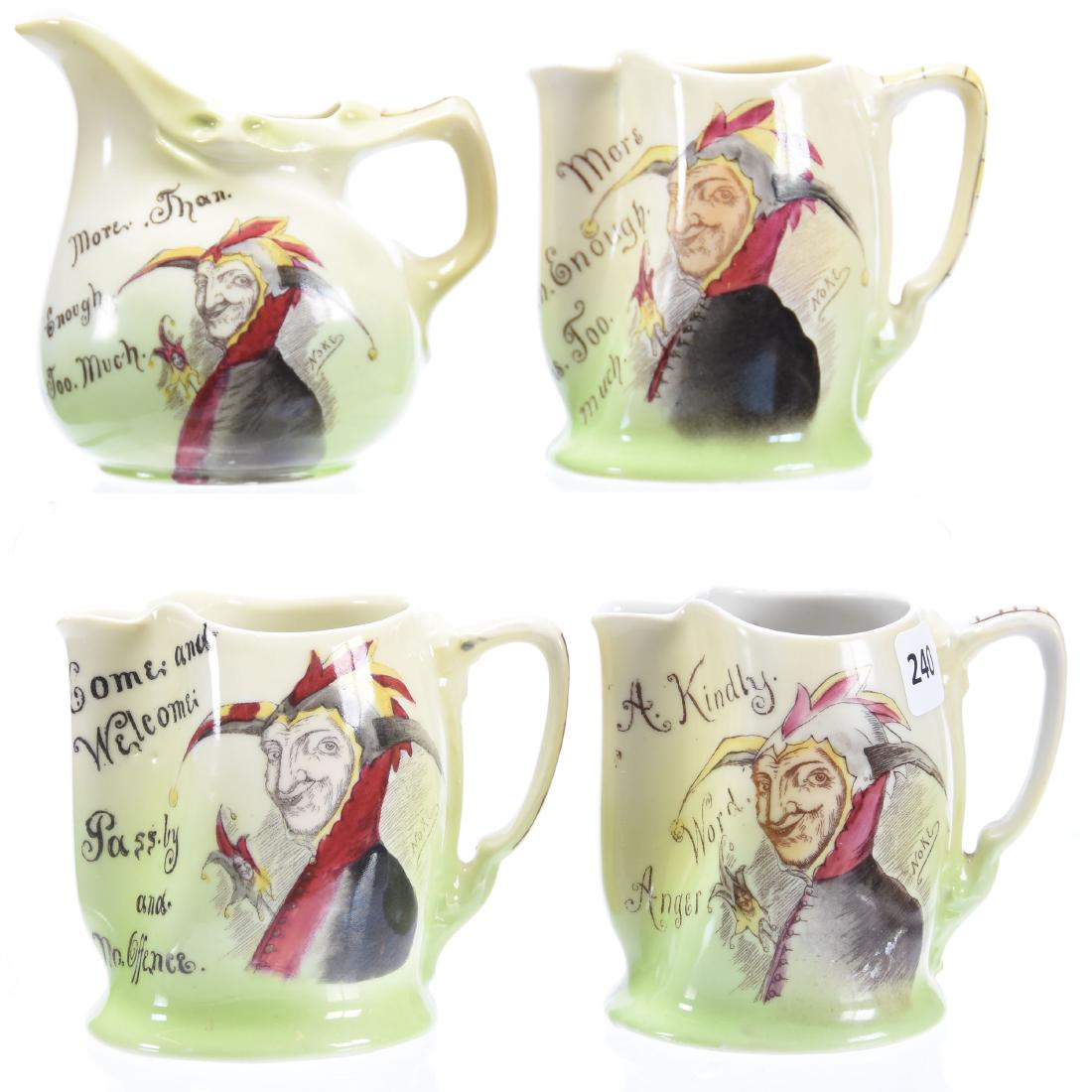 (4) Creamers, Royal Bayreuth, Jester (1 of 3)