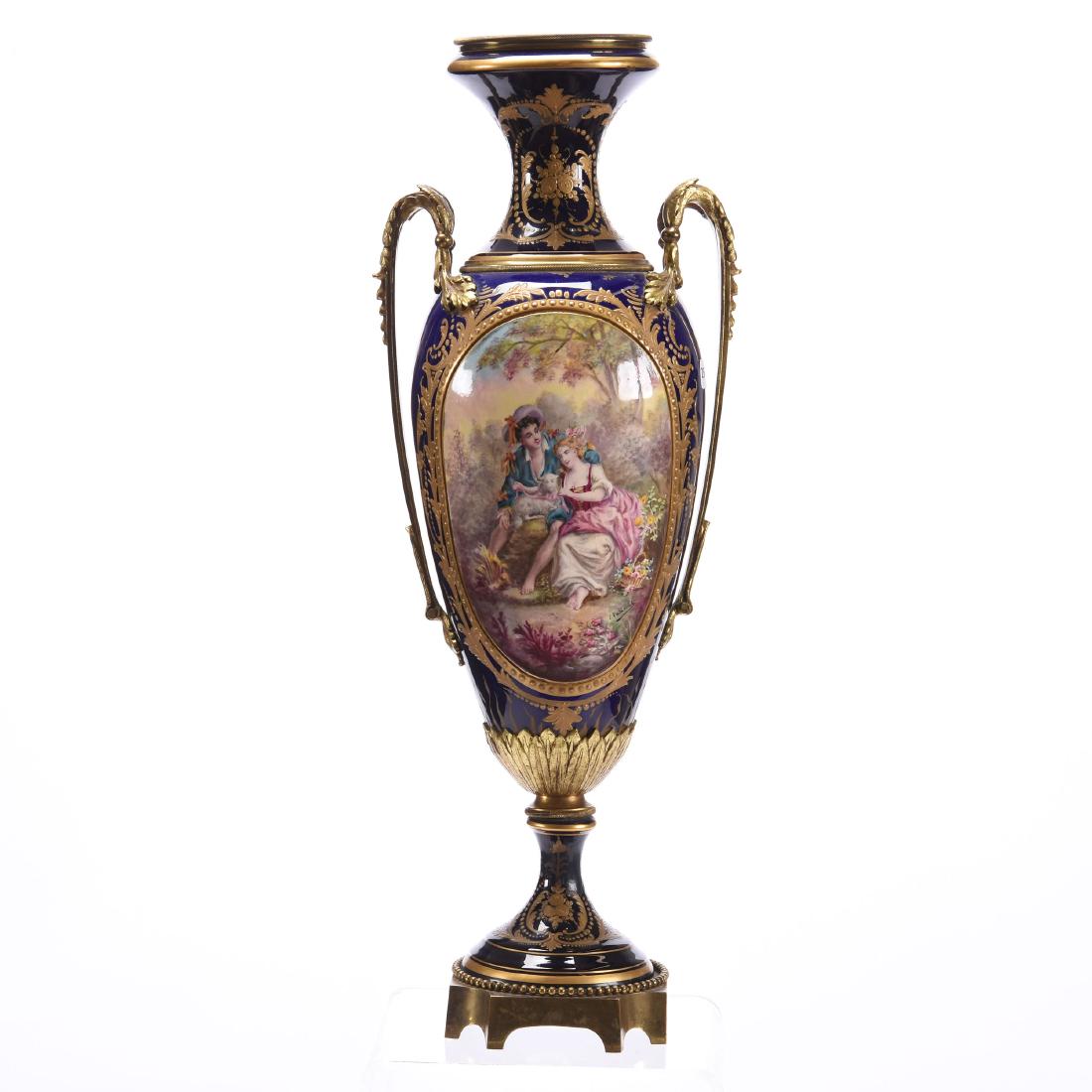 Two Handled Urn, Unmarked Sevres (1 of 7)