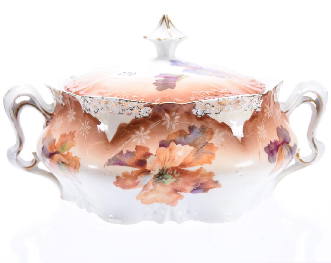 Two Handled Cracker Jar, Unmarked Prussia (1 of 3)