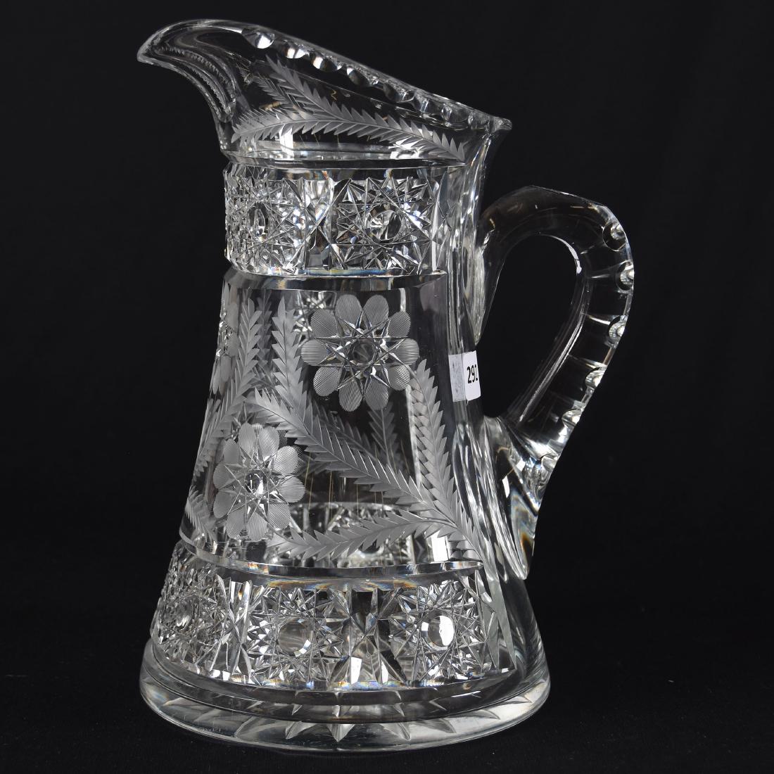 Water Pitcher, American Brilliant Cut Glass (1 of 3)