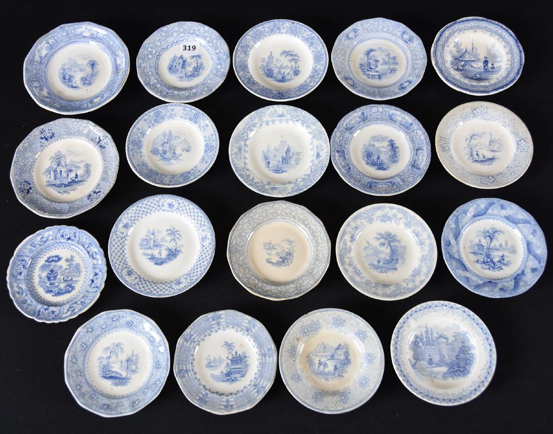 (19) Butter Pats, Flow Blue (1 of 6)