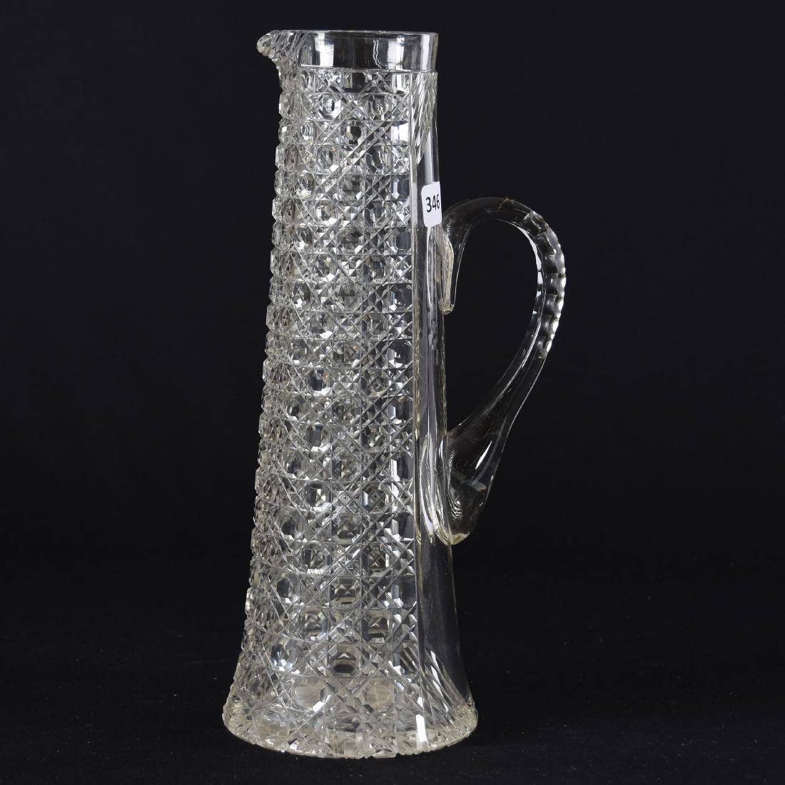 Champagne Pitcher, American Brilliant Cut Glass (1 of 3)