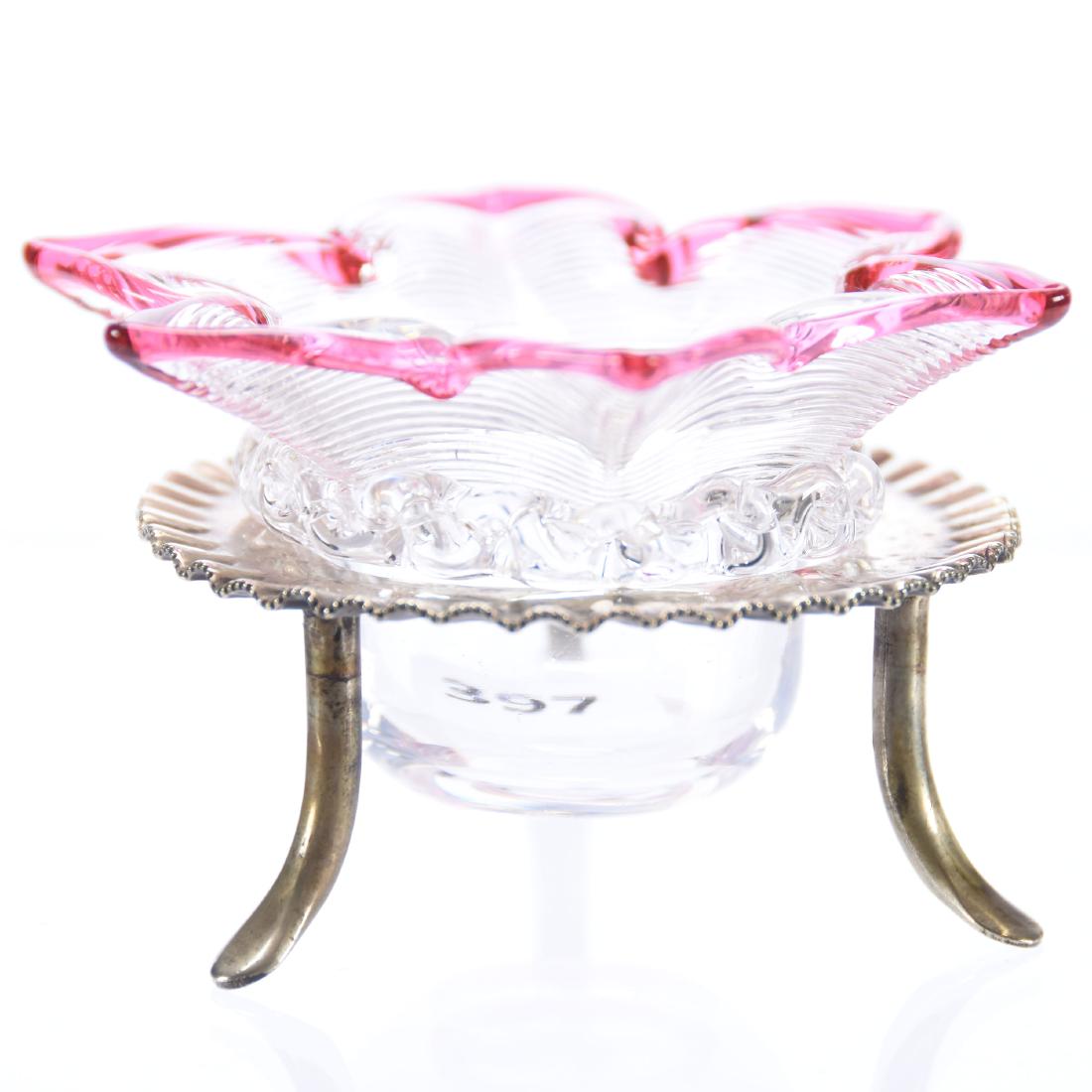 Salt Dip, Silverplate, Cranberry Insert (1 of 3)