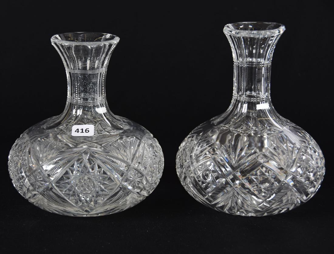 (2) Water Carafes, American Brilliant Cut Glass (1 of 2)