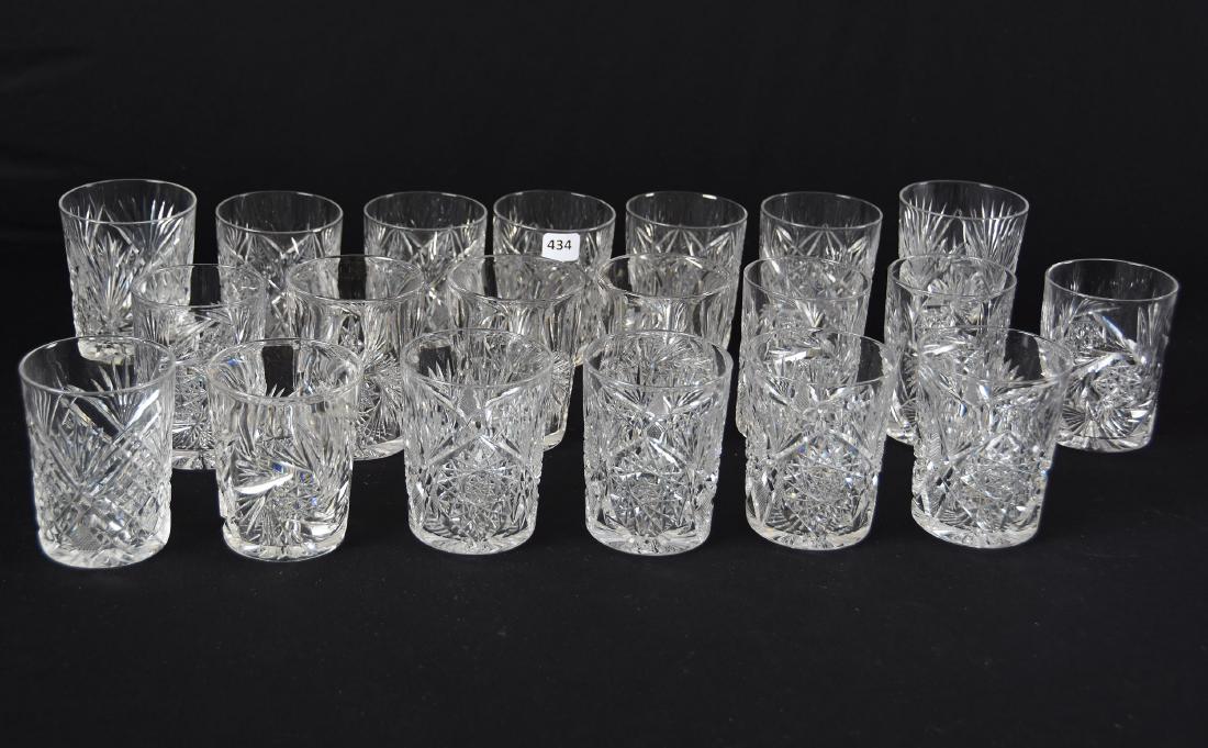 (20) Tumblers, American Brilliant Cut Glass (1 of 7)