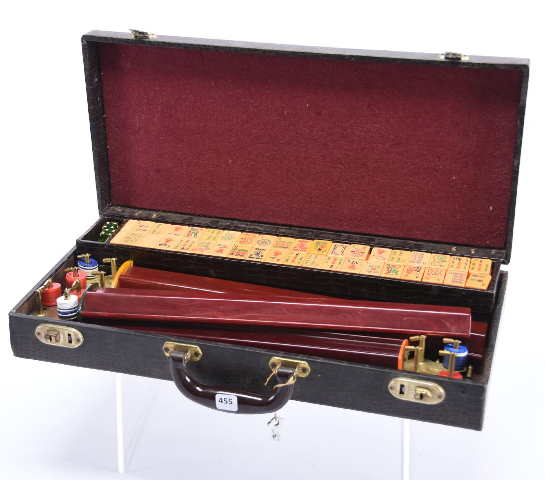 Complete Vintage Mah Jong Game Set, Original Case (1 of 5)