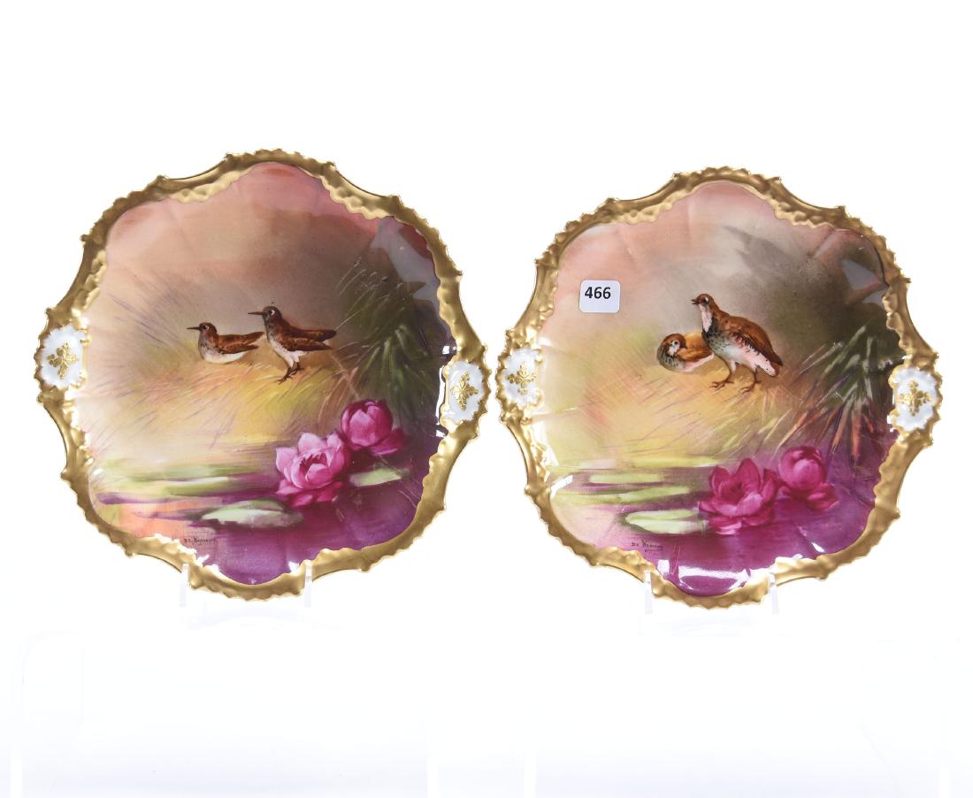 (2) Game Plates, Marked L.R.L. Limoges (1 of 3)