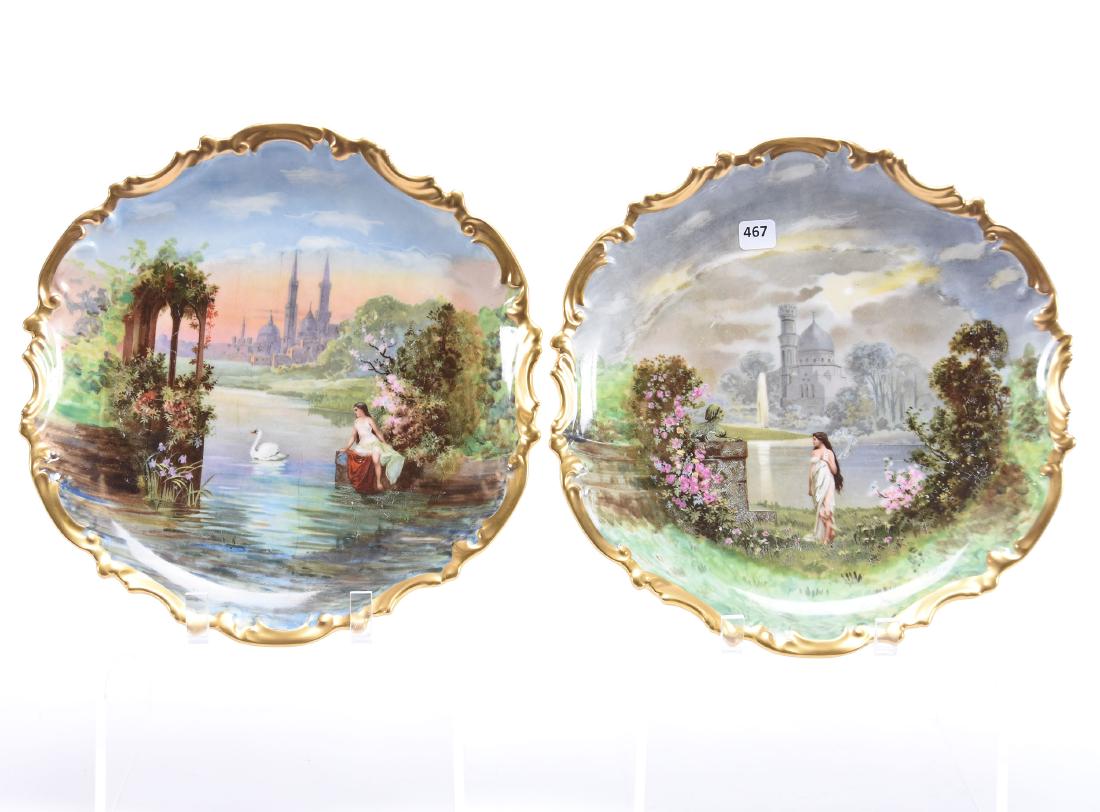 Pair Chargers, Unmarked Limoges (1 of 2)