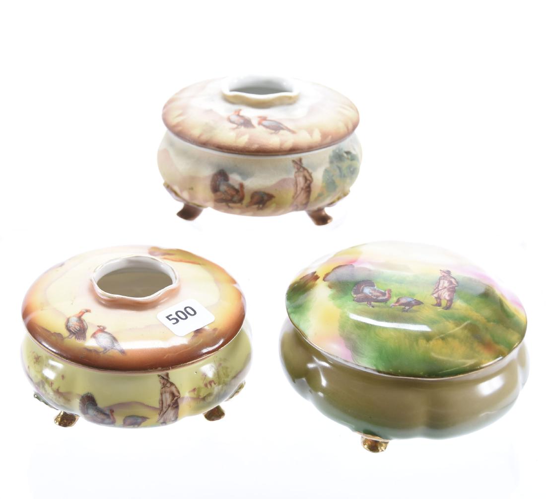 (3) Covered Boxes, Royal Bayreuth, Boy & Turkey (1 of 4)