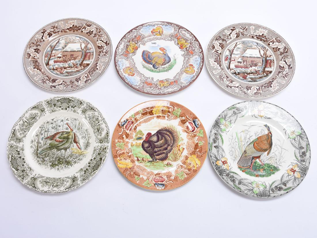 (6) Plates,  Turkey Scene (1 of 2)