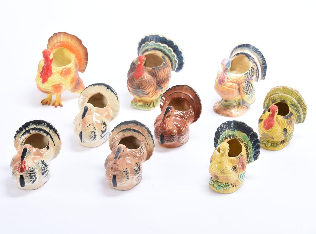 (9) Assorted Vases, Figural Turkey (1 of 4)