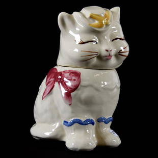 Cookie Jar, Shawnee Art Pottery, Puss N' Boots: Shawnee Art Pottery Puss N' boots Cookie Jar 10"