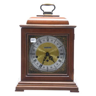 Mantel Clock, Howard Miller: Howard Miller Mantel Clock, 13" X 11" Model #612429, Circa 1979, with Chimes