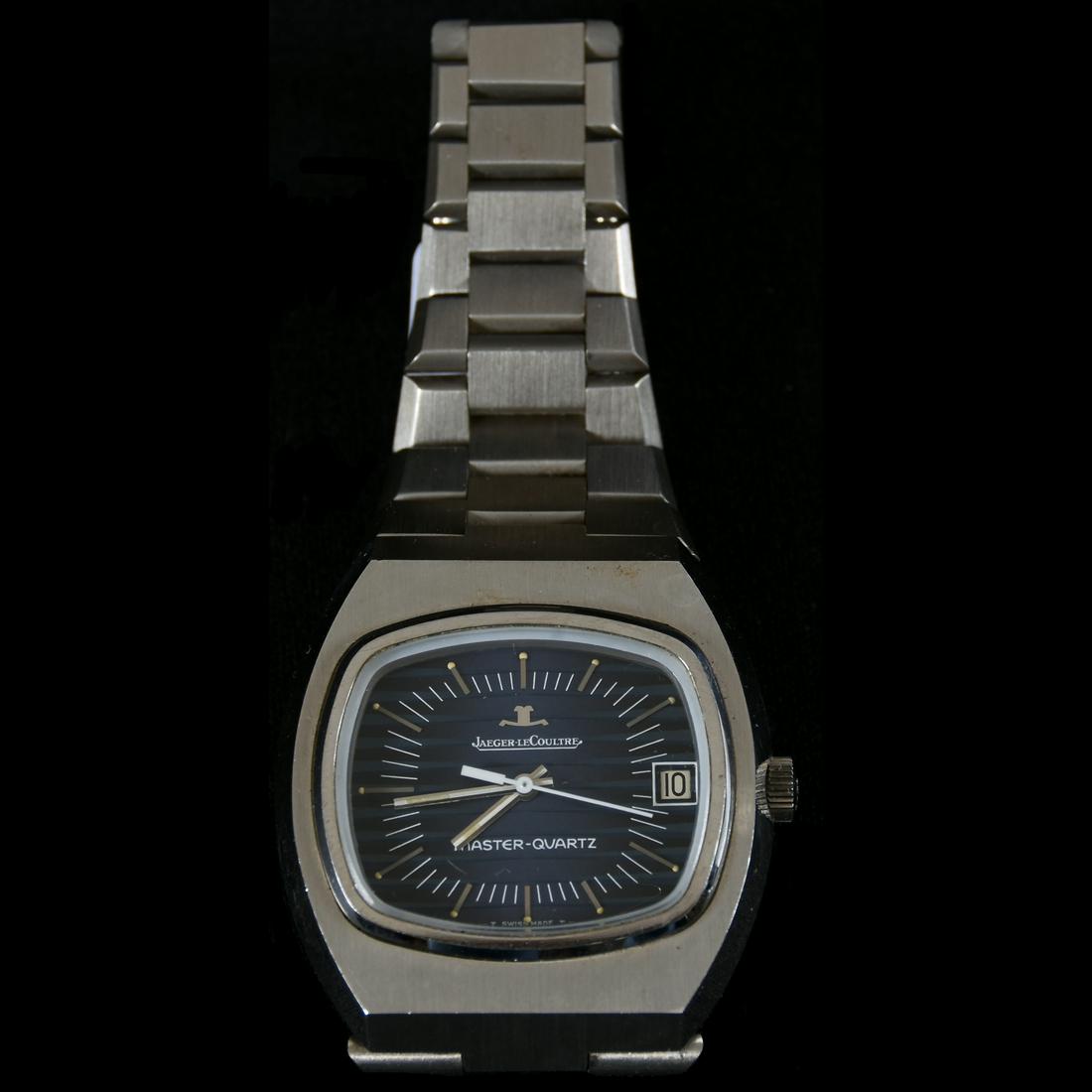 1970's Jaeger-Lecoultre Master-Quartz Watch: 1970's Jaeger-Lecoultre Master-Quartz Watch Stainless Steel Band, Quality Watch