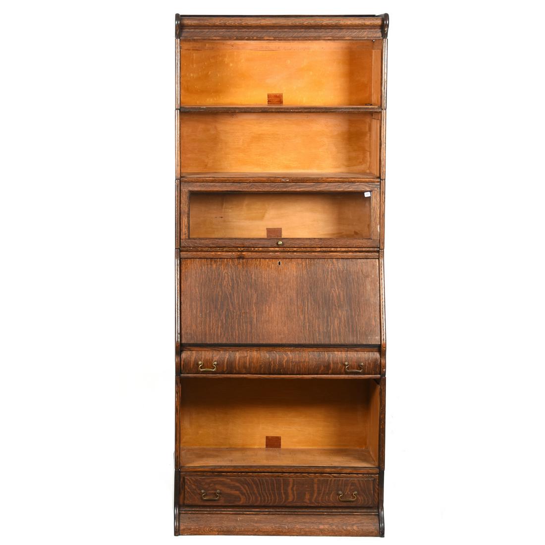 Oak Six Stack Humphrey Bookcase Drop Down Desk Sep 07 2019