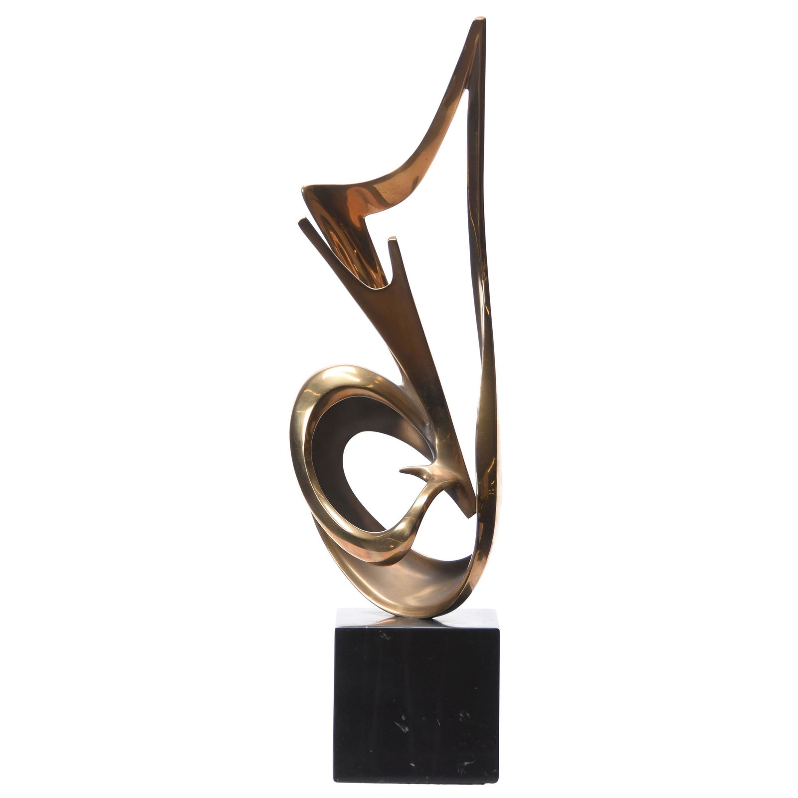 Limited Edition Bennett Sculpture Titled "Discovery": Limited Edition Bennett Sculpture Titled "Discovery"; 20" Sculpture Mounted on Black Marble Base, Hand Signed #49/100, Bob Bennett; Circa 1980's, Margaret and the Late Joseph Karr Sr., Arkansas; UPDAT