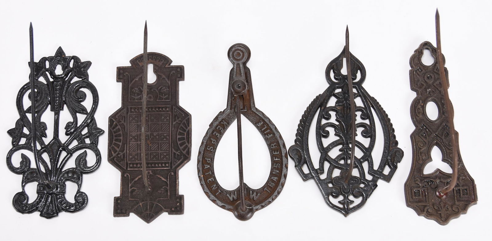 (5) Cast Iron wall mount Bill File / Receipt Hook (1 of 5)